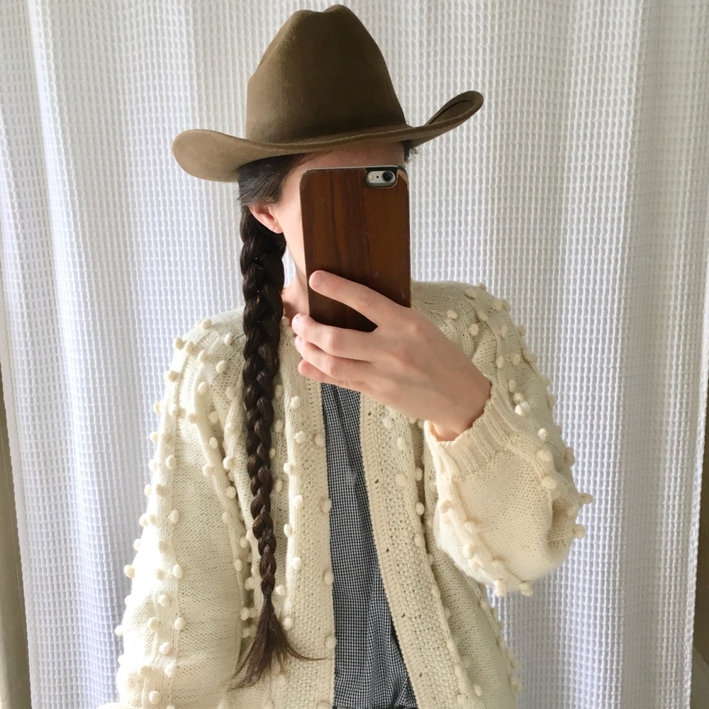 Vintage Pure Wool Rancher Fedora Western Hat